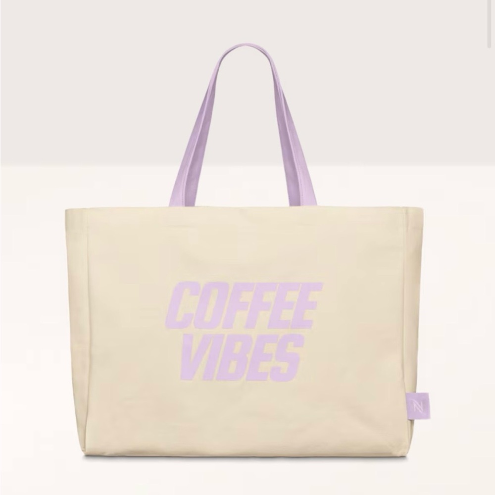 Nespresso Coffee Vibes Lilac Tote with Lavender Handles